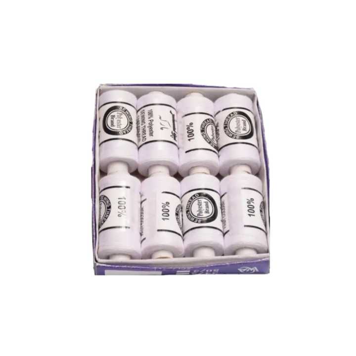 100 % Polyester Pack of 10 White Sewing Thread Best for Suite Stitching