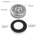 Tiny LED Round Light Stick N Click Self Adhesive Battery Operated Light Torch l ed Mini Night Lamp Bright Light Tap Light. 