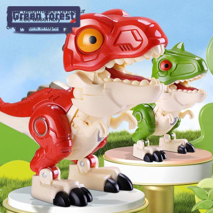 Green forest Deformation Robot Toy Tyrannosaurus Rex Robot Transforming Dinosaur Model