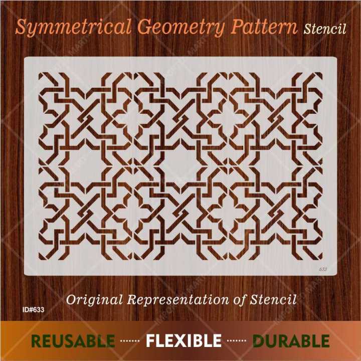 Symmetrical Geometry pattern Stencil Painting Scrapbook Coloring Embossing Album Decor Template. ID #633