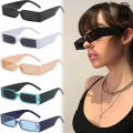 Rectangle Frame Fashion Sun Glasses For Men - Square Frame Sun Glasses For Girls - Vintage Rectangle Summer Sunglasses For Women. 