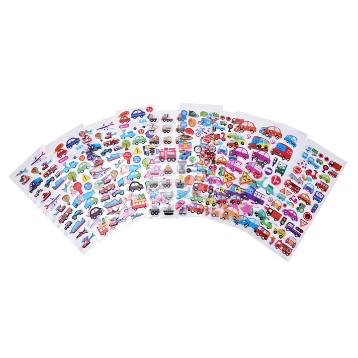 JETTING New Wholesale PC Mobile Phone Stickers Decor Laptop Skin 2PCS DIY Kawaii Cars 3D Paper Stickers