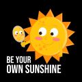 Be Your Own Sunshine cute printed o nec cropped top t shirts for women. 