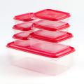 IKEA STYLE FOOD CONTAINERS, THUMB LOCK FOOD CONTAINER, STACKABLE PLASTIC STORAGE BOXES ( 7PC SET) || SILVER FOX ECOM. 