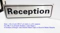 RECEPTION  Plate  (18cm x 5cm) Aluminium Sign Plate (Mirror OR Glass Mountable Name Plate) - 1 Piece. 