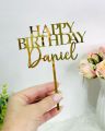 PERSONALISED Happy Birthday Cake Topper - Party Cake Topper, Custom topper with ANY NAME, ANY AGE 3D Acrylic Cake Topper | Bride To Be | Happy Birthday | Engagement | Mehndi | Wedding DecorationBride to Be Acrylic Cake Topper For Bridal Shower. 
