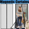 Online Karachi Magic Mesh Magnetic Screen Door Mesh Curtain Mosquito Net Bug Hands Free Partition Mute Striped Door Curtain Bedroom Ventilation 3.5feet/7feet. 