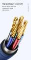 DIVI 1.8M Magnetic Micro USB Data Sync Fast Charging Cable for Samsung Huawei Xiaomi Braided LED Fast Charging Cable - RED. 