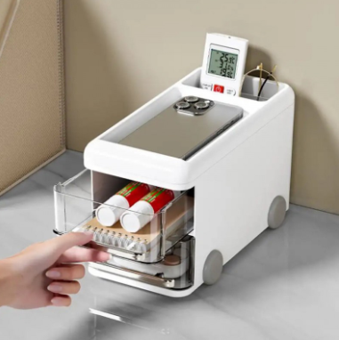 1Pc Cute Bus Style Desktop Organizer