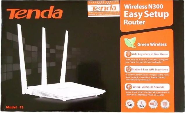 Tenda F3 Wireless WIFI Router Version 6 and Version 8 WI-FI Repeator Booster Extender WISP Home Network RJ45 4 Ports 300Mbps with Wireless Access Control IP based bandwidth control to assign bandwidth