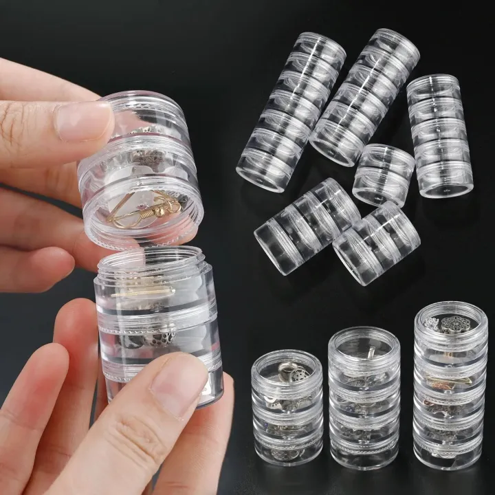 Transparent Round 5-Layer Jewelry Organizer Box – Rotating Storage Box ...