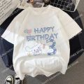 Sanrio Cinnamoroll Clothing for Girls Children Number 1-14 T-shirt Kawaii T Shirt Cartoons Casual Clothes Anime Tee Kid Boy Tops. 