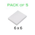 Pack of 5 6X6 Cavas - 6 X 6 Inches Primed Canvas Boards For Painting - Canvas - 6x6 Canvas - Canvas 6x6 -6X6 primed canvas pack of 5 - canvas board 6X6 primed canvas pack of 5- 6X6 primed canvas pack of 5 for painting. 