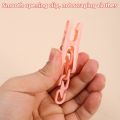 Travel Portable Creative Plastic Hanger Multifunctional Simple Folding Non-slip Clothes Rack with Clips Household Space Saving Storage Tools. 