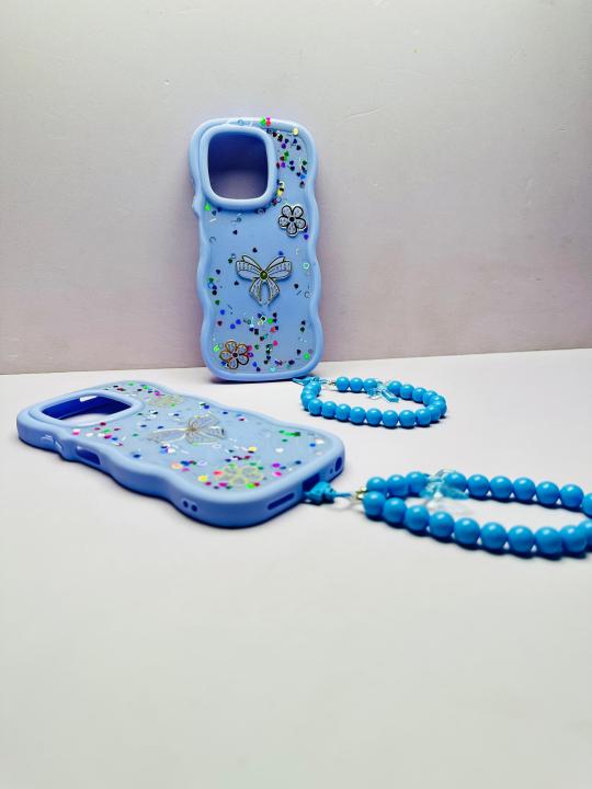 Infinix%20Smart%209%20/%20Smart%209%20HD%20%20Back%20Cover%20For%20Girls%20-%20Wavy%20Case%20With%20Fancy%20Key%20Chain%20-%20Mobile%20Charm%20Cover%20-%20Chain%C2%A0bracelet%C2%A0Case%20-%20Image%203