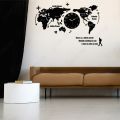 Gift City Presents 3D Wooden World Map Clock in Black - Stylish Wall Clock for Home & Offices. 