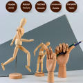 Artistic Wooden Mannequin Model Realistic Lightweight Movable And Adjustable Natural Wood Articulated Limbs Limbs Mannequin. 