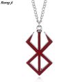 Berserk Symbol Necklace The Mad Warrior Norse Viking Mythology Keyring Pendant Jewelry. 