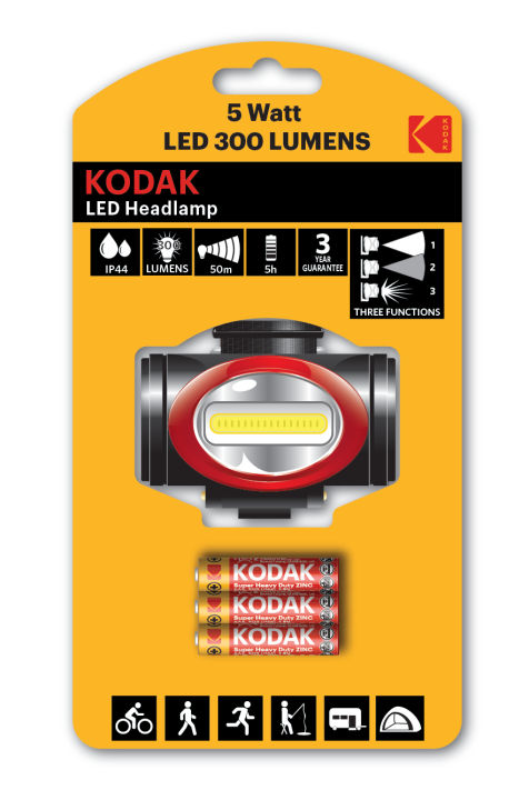 Kodak Head Lamp 5-Watt 300 Lumen with AAA Batteries