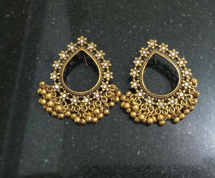 Antique%20Ethnic%20Small%20Bell%20Drop%20Persian%20Jhumka%20Earrings%20for%20Women%20&%20Girls%20-%20Image%202