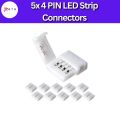 Pack of 5 4 Pin Male & 4 Pin RGB LED Strip Connector Best for Connecting LEDs for Big Size Room. 