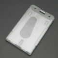 ID Badge Holder Hard Plastic Card Holders Vertical. 