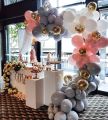 Pack of 70 ( 20 Pink, 20 White 10 golden & 20 gray   ) Party Balloons 14 Inch High Quality Latex Balloons for Pink, White, golden and gray Theme Birthday Party Decoration, Weddings, Baby Shower, Bridal Shower. 