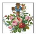 OUMERY Embroidery Starter Kits Stamped Cross Stitch Kits Beners for DIY 11CT Embroidery Kit 20X20(Inch) - Flowers and Plants. 