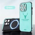 Deer A Bold Attempt is Half Success Leather Case For iPhone 11 12 13 14 Pro Max Magsafe Magnetic Wireless Charging vehicle Cover. 