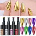 Solid Mirror Powder Air Cushion Magic Pen Nail Art Glitter Chameleon Chrome Pigment For Decorations UV Gel Polish Dust Accessory. 