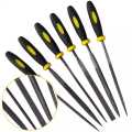 Needle File Set, 6 Pieces Hand Metal Files, Hardened Alloy Strength Steel Set Includes Flat, Flat Warding, Square, Triangular, Round, and Half-Round File. 