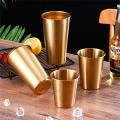 Stainless Steel Metal Cup Beer Cups White Glass Coffee Tumbler Travel Camping Mugs Drinking Coffee Tea Mug Set Outdoor. 