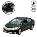 Toyota Corolla Grande Diecast Metal Model Toy Car Collection With Lights and Sounds Pull Back Action - Size Approx. 5 Inch - Black. 