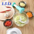 Pusch Chopper Food Processor, Press Start Mixer, S-Blade Double Layer Stainless Steel Bowl, Blender to Chop Fruits Onions, Vegetables & Chiken Kabab Chopper. 