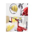 Manual Red Stainless Steel Spiral Potato Slicer. 