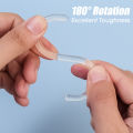 12Pcs/Box Shower Curtain Hook Transparent Plastic C Shape Bath Drape Shower Ring Loop Clip Bendable Bathroom Curtain Hooks. 