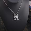 2023 New Spider Shape Movie The Same Necklace Stainless Steel Silver Plated Men's Accessories Hip Hop Trend Gift. 