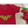 Body MULHER MARAVILHA Personagem Temático Heróis Bebê bori/ Fantasia Mesversário bore promoção 100% algodão barato enxoval menina. 