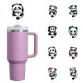 Compact Cute Panda Straw Tips Covers Dust-Proof Good Sealing Straw Cover Cap Party Supplies Straw Tips Lids for Stanley 10mm Straw. 