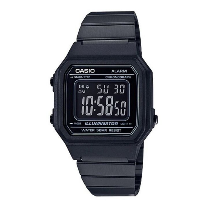 Casio Vintage Youth Black Dial With Black Bracelet Men's Watch - B650WB-1BDF