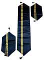 3 Pcs Velvet Table Mat, Table mat Set and Runner for Center Table, Laser Cut Tablemat Set, SIZE of Large Piece 12 x 54 inches and Small Piece 12 x 20 inches. 