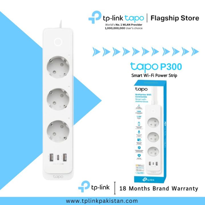 TP-Link Smart Wi-Fi Power Strip Tapo P300 Smart Wi-Fi Power Strip - 18 Months Brand Warranty