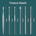 Ear Wax Removal Kit, 6 Pcs Earwax Removal Tool, Ear Cleaning Tool Set Stainless Steel Ear Pick with PU Storage Bag, Reusable Ear Cleaner Spring Spiral Earwax Remover for Kids Adults. 