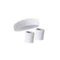 Set (3 Pack) - Headband and Wristbands - White. 