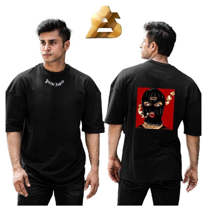 ALISAVER Stylish High Quality Drop Shoulder Printed T-Shirts For Mens