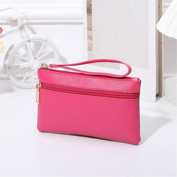 Coin Purse Cards Holder PU Leather Bag Wallet 6 Color Fashion Zipper Wallets Women Long Purses Handbags Daraz.pk