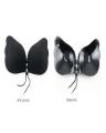 Self Adhesive Push Up Strapless BraBlack Silicone Bra For Women. 