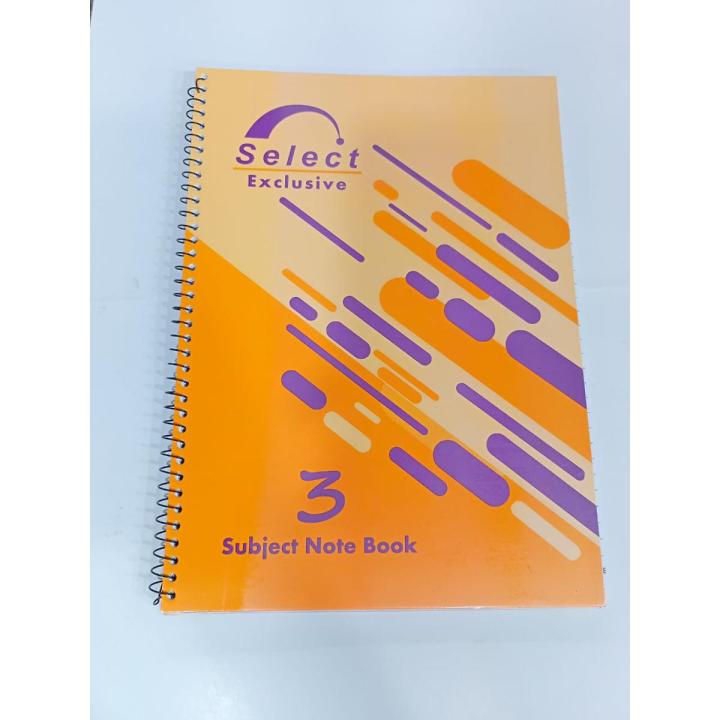 Select Exclusive 3 subject Note book | Daraz.pk