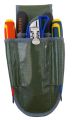 Tool Pouch, Tool Belt Back Pocket Tool Pouch with Snap Loop Belt Connect, 4-Pockets, Polyester Fabric Construction, 5 x 1.5 x 9.64 Inch. 