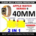 APPLE IPHONE WATCH SERIES 6 40MM FULL BACK AND FRONT TRANSPARENT ULTRA SHINE JELLY PROTECTOR/ PROTECTOR FOR APPLE WATCH SERIES 6 40 MM / APPLE WATCH 40 MM CLEAR JELLY PROTECTOR. 